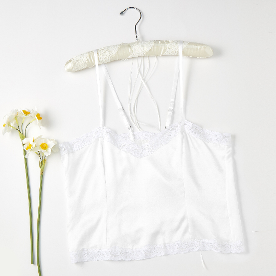 CROPPED CAMI WHITE – Silk Laundry /
