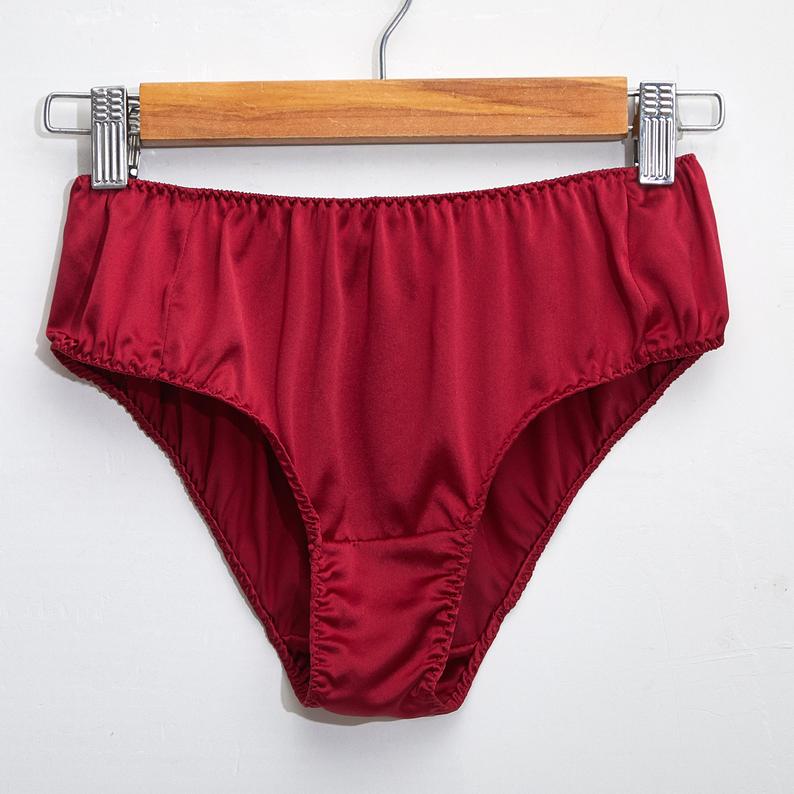Pure Mulberry Silk Bikini Pantie, Mid Waist In Beige, Soft Strokes Silk
