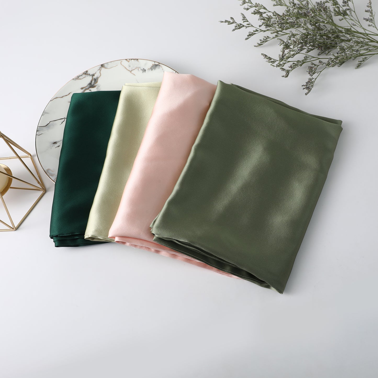 Sage Green Luxury Pure Mulberry Silk Pillowcase | Queen | 32 Momme | Drape Collection