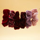 Silk Velvet Handmade French Scrunchie | 2 Inch | Lipstick Collection