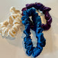 Twilight Zone | Single or Set of 3 Pure Mulberry Silk Mini Scrunchie | Weekly Special Hair Ties | 0.8 inch