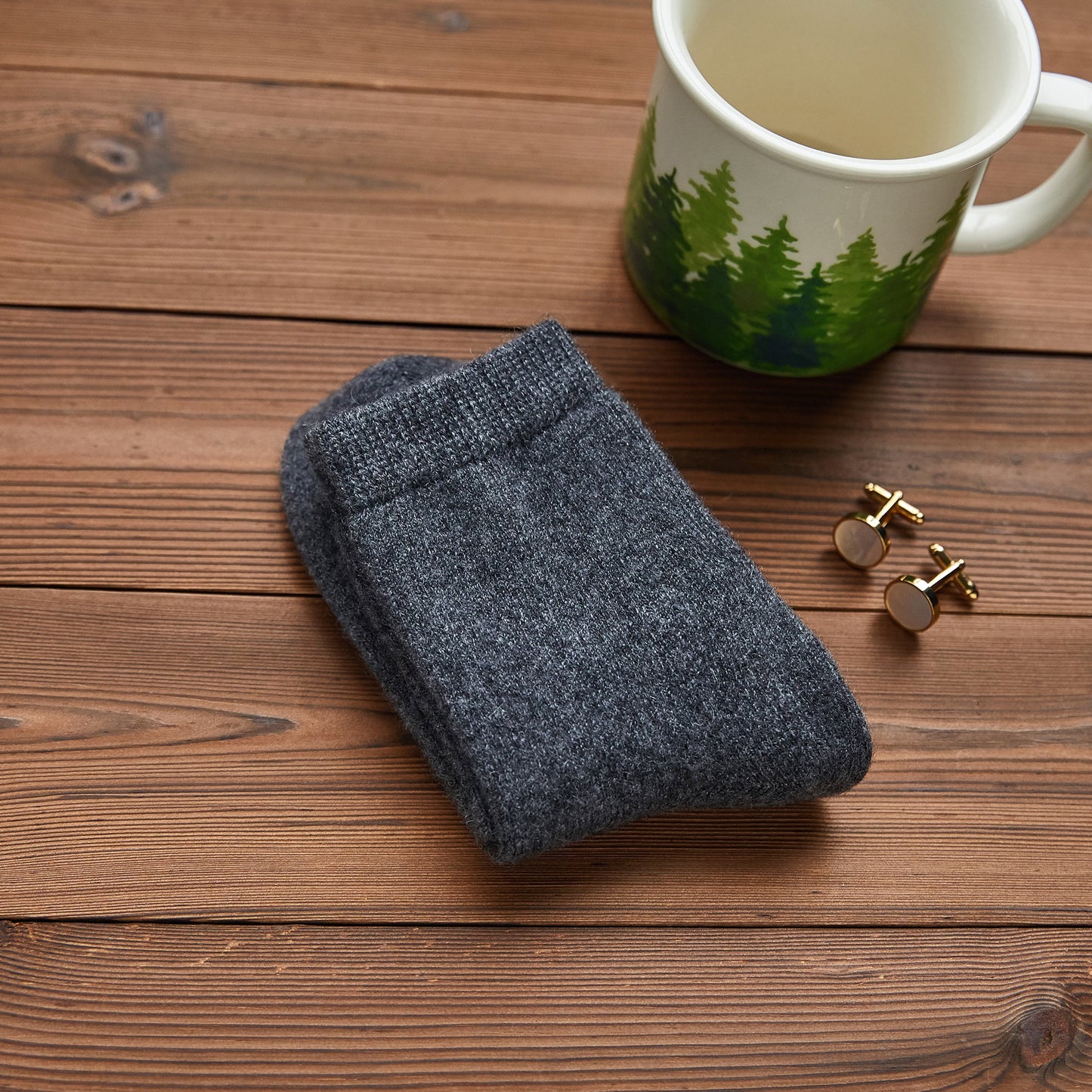 Earl Grey Cashmere Quarter-Length Socks | Flexible Fit