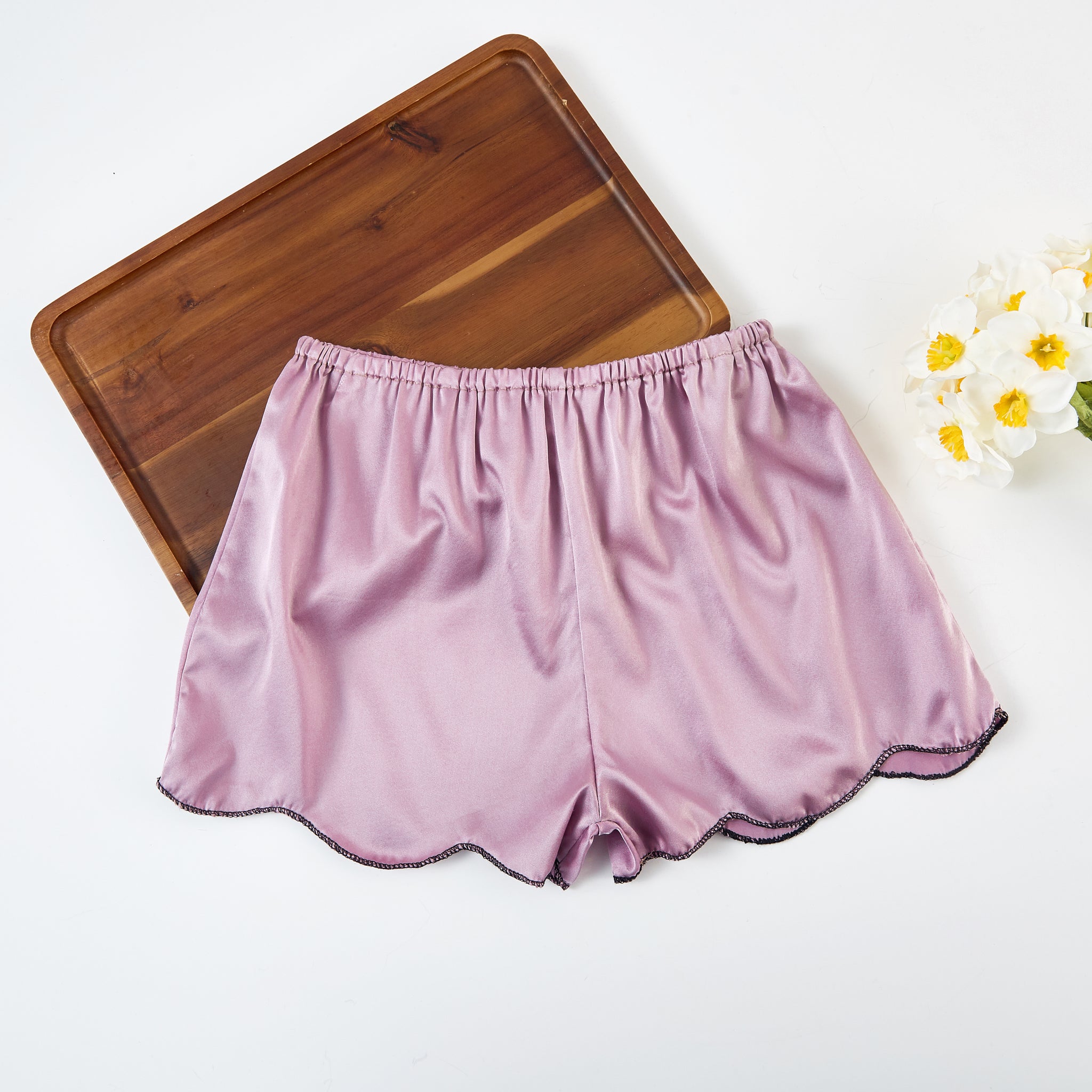 Melodious Pastel Tie Dye 100% Mulberry Silk Sleep Shorts for Women - Pajama  Shorts, Silk Boxers