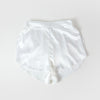 Pearl White Pure Mulberry Silk Petal Shorts | Mid-Waist | Silk Charmeuse Handmade Bridal Shorts | Soar Collection