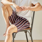 Pure Mulberry Silk Striped Men's Shorts | Mid Waist | 19 Momme Silk Charmeuse