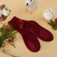 Cranberry Red Cashmere Quarter-Length Socks | Flexible Fit