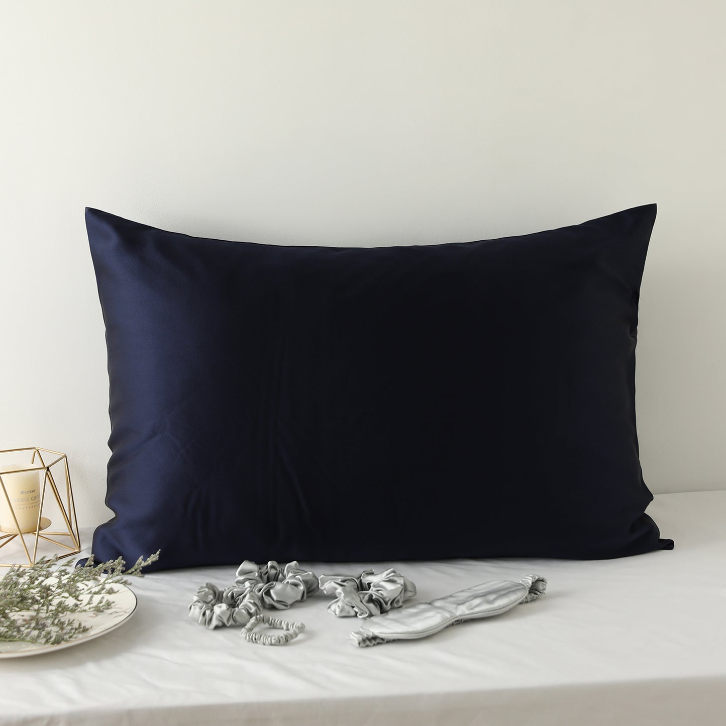 Blue Corn Luxury Pure Mulberry Silk Pillowcase | Queen | 32 Momme | Drape Collection