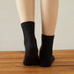 Black Sesame Wool Quarter-Length Socks | Flexible Fit