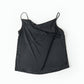 Black Pure Mulberry Silk Cowl Neck Camisole | Spaghetti Strap Silk Charmeuse Cami Top | Soar Collection