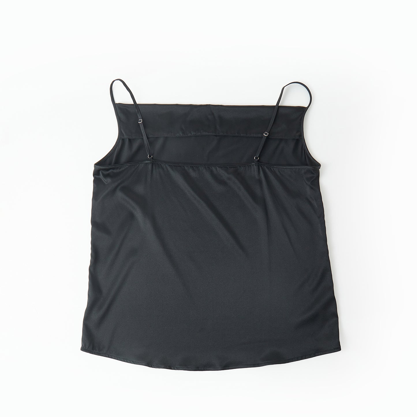 Black Pure Mulberry Silk Cowl Neck Camisole | Spaghetti Strap Silk Charmeuse Cami Top | Soar Collection