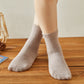 Moon Grey Cashmere Quarter-Length Socks | Flexible Fit