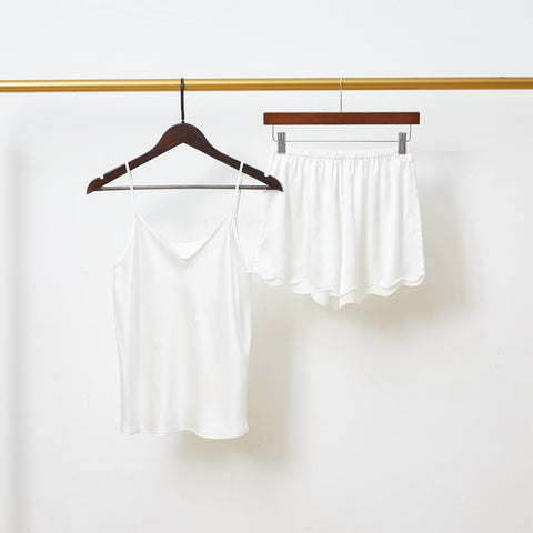 Women's Silk Camisole Silk Tank Top & Short Sets