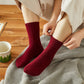 Cranberry Red Cashmere Quarter-Length Socks | Flexible Fit