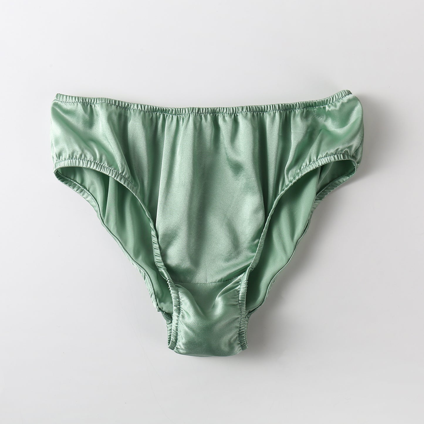 Sample Pure Silk Bikini Size S | Light Green | Mulberry Silk Pantie