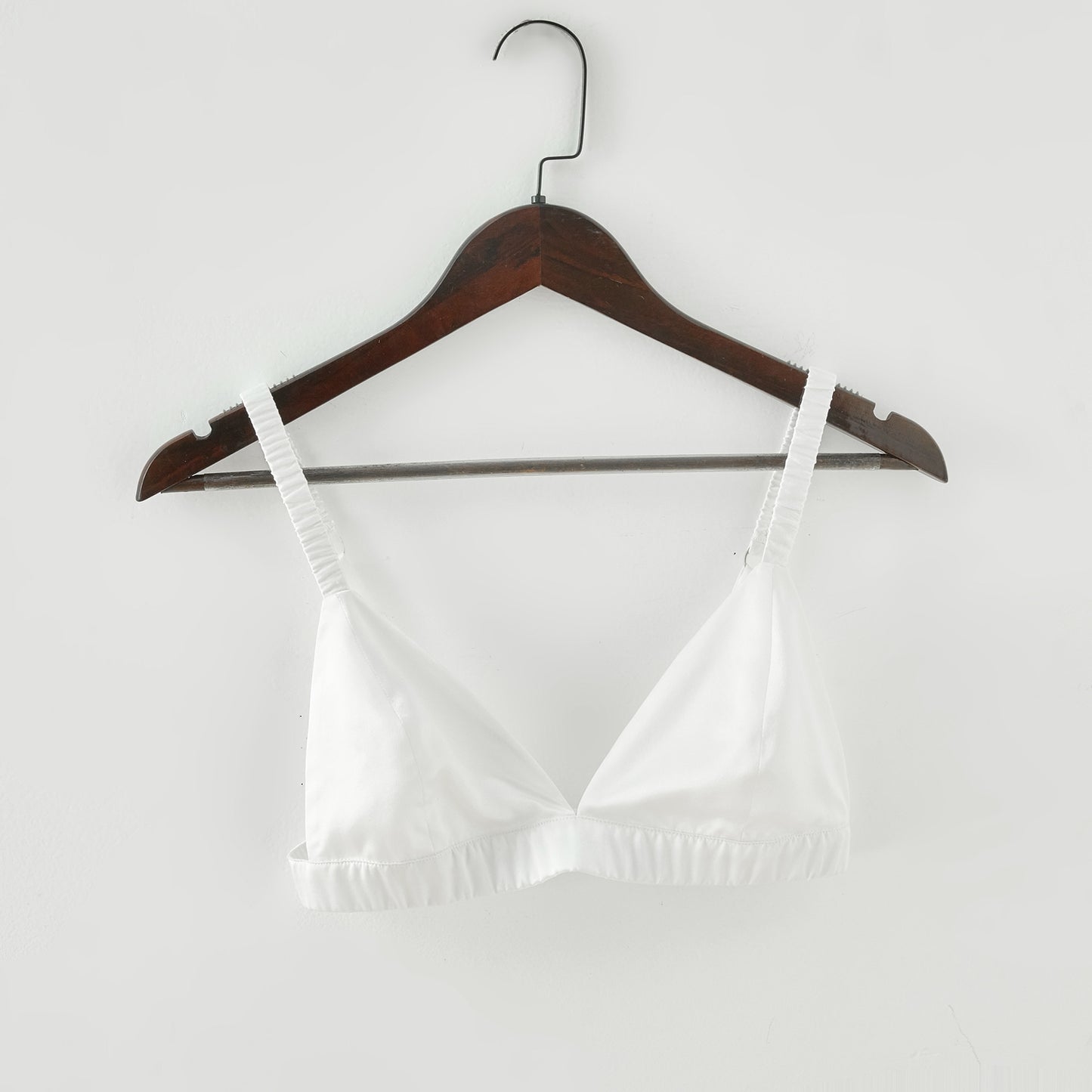 Pearl White | Handmade Pure Silk Bralettes | No Padding No Wire | 19 Momme Silk Charmeuse