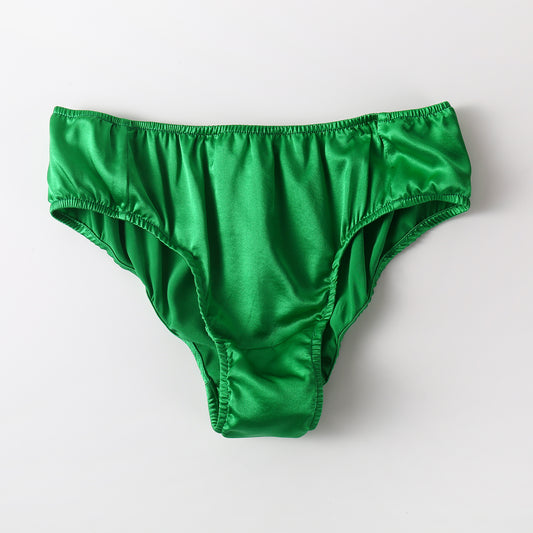 Sample Pure Silk Bikini Size M | Kelly Green | Mulberry Silk Pantie