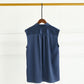 Pure Silk Pointed Peter Pan Collar Sleeveless Blouse | Auri | 22 Momme Silk Charmeuse