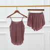 Cocoa Purple Pure Mulberry Silk Petal Camisole | V Neck Spaghetti Strap Silk Charmeuse Cami Top | Soar Collection