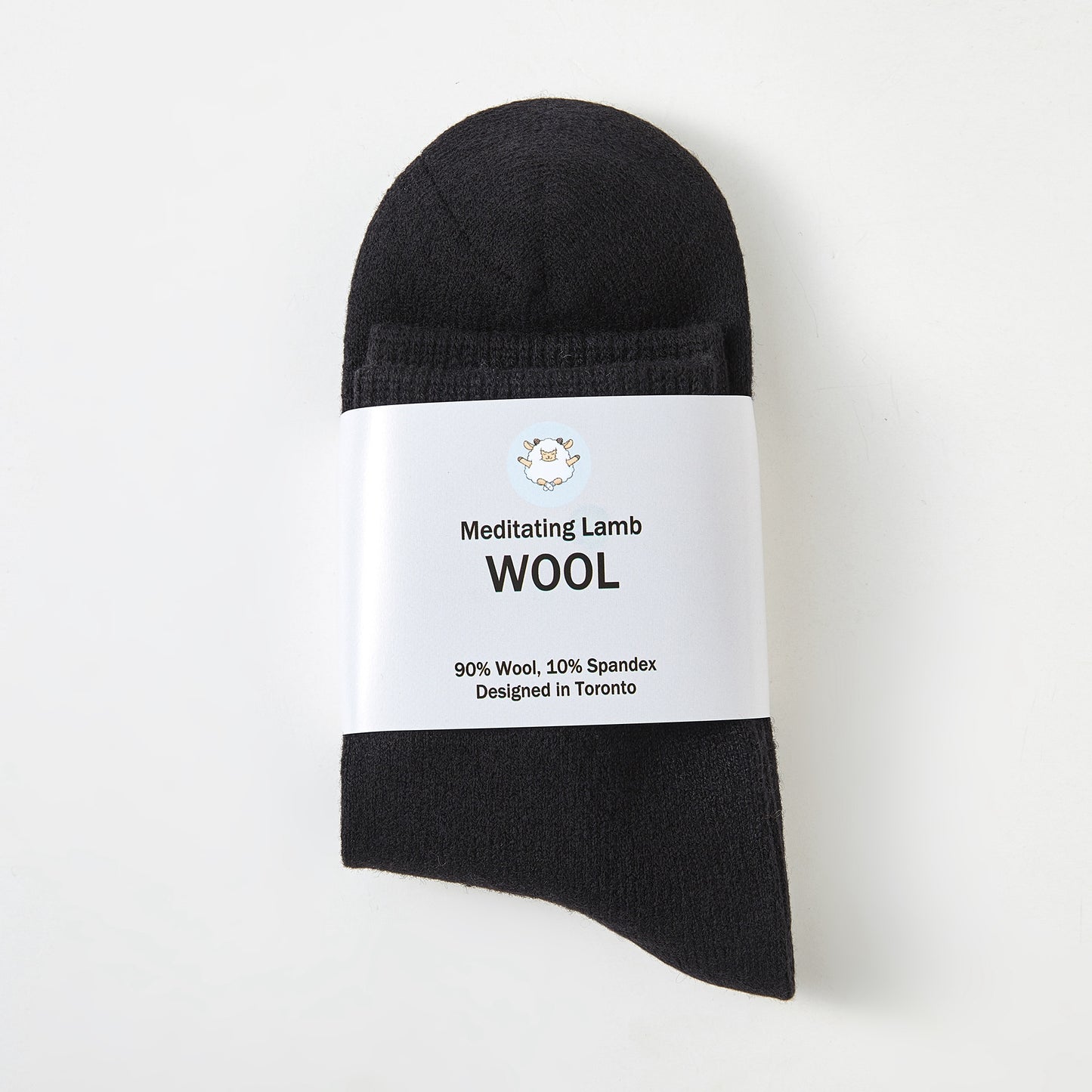 Black Sesame Wool Quarter-Length Socks | Flexible Fit