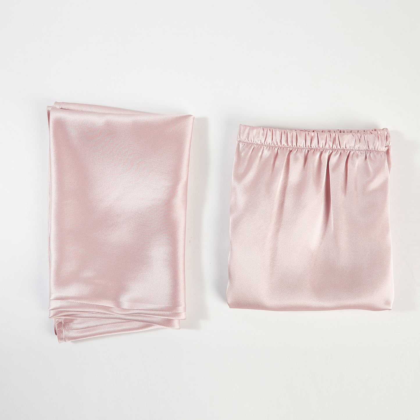 Dusty Rose Pure Mulberry Silk Camisole and Scalloped Shorts Set | 19 Momme Silk Charmeuse