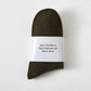 Olive Green Wool Quarter-Length Socks | Flexible Fit