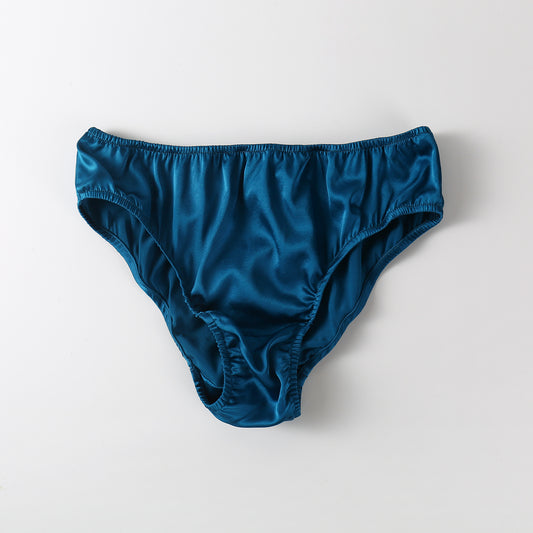 Sample Pure Silk Bikini Size S | Turquoise | Mulberry Silk Pantie