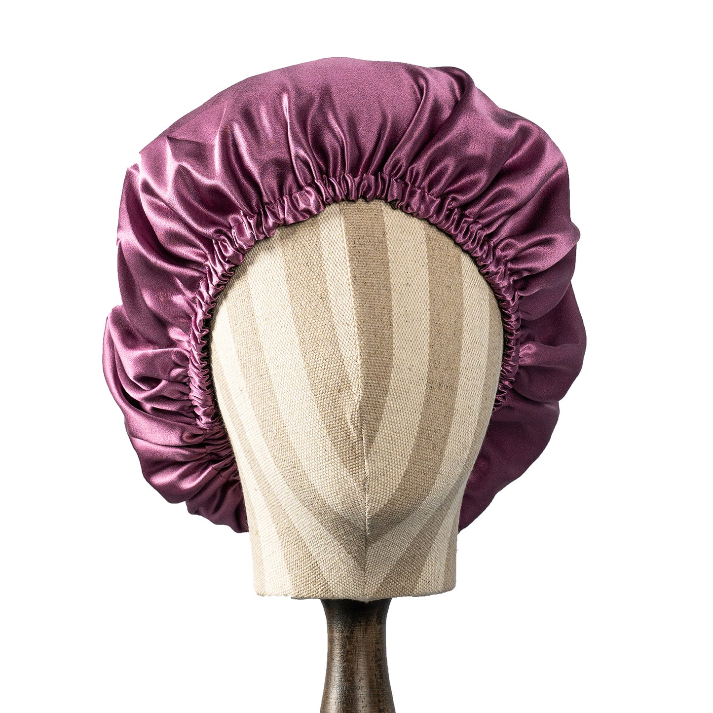 Pure Mulberry Silk Hair Bonnet | Double Layer Reversible with Silk Lining | Adjustable Elastic | 100% Silk 22 Momme | Night Bonnet Gift