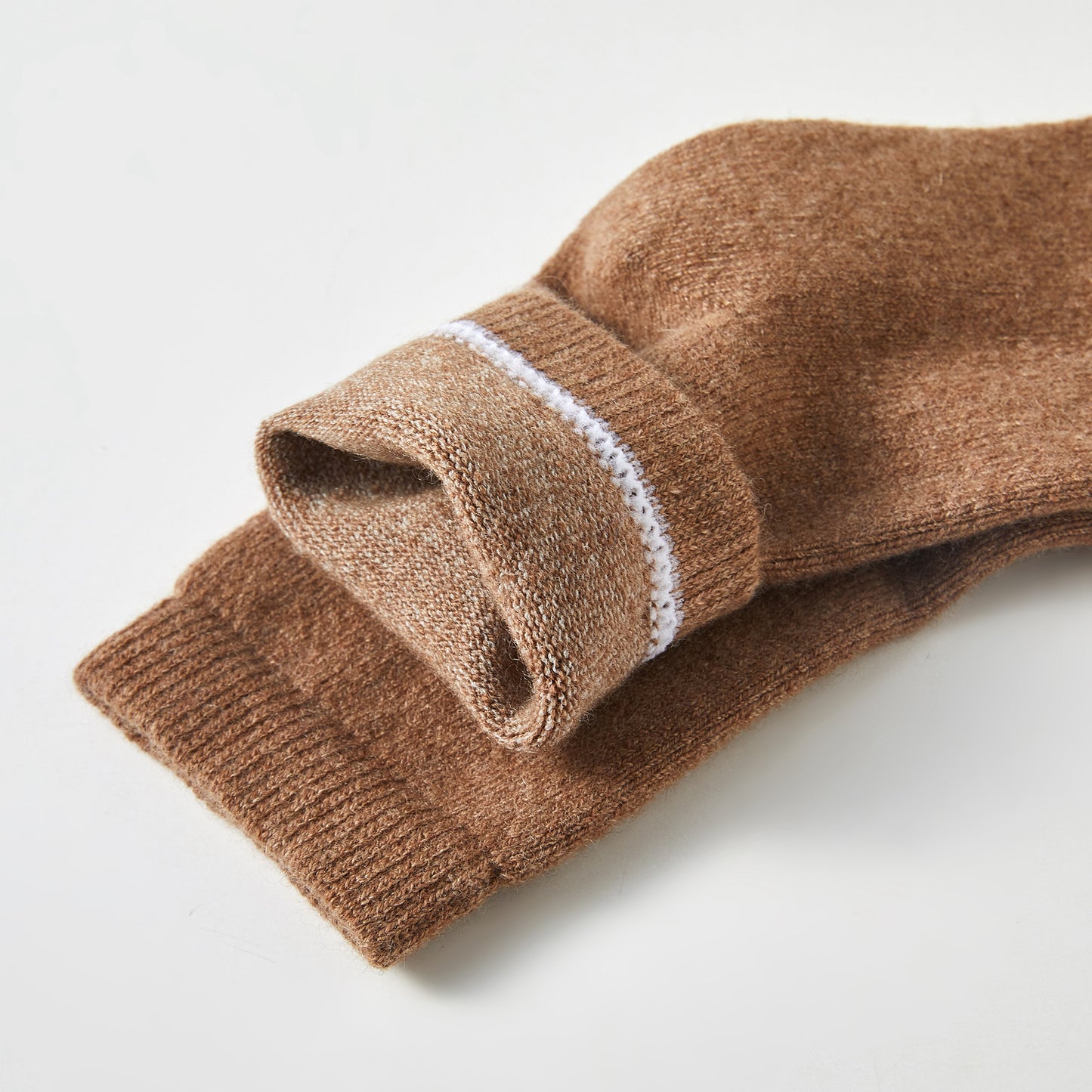 Brown Sugar Wool Quarter-Length Socks | Flexible Fit