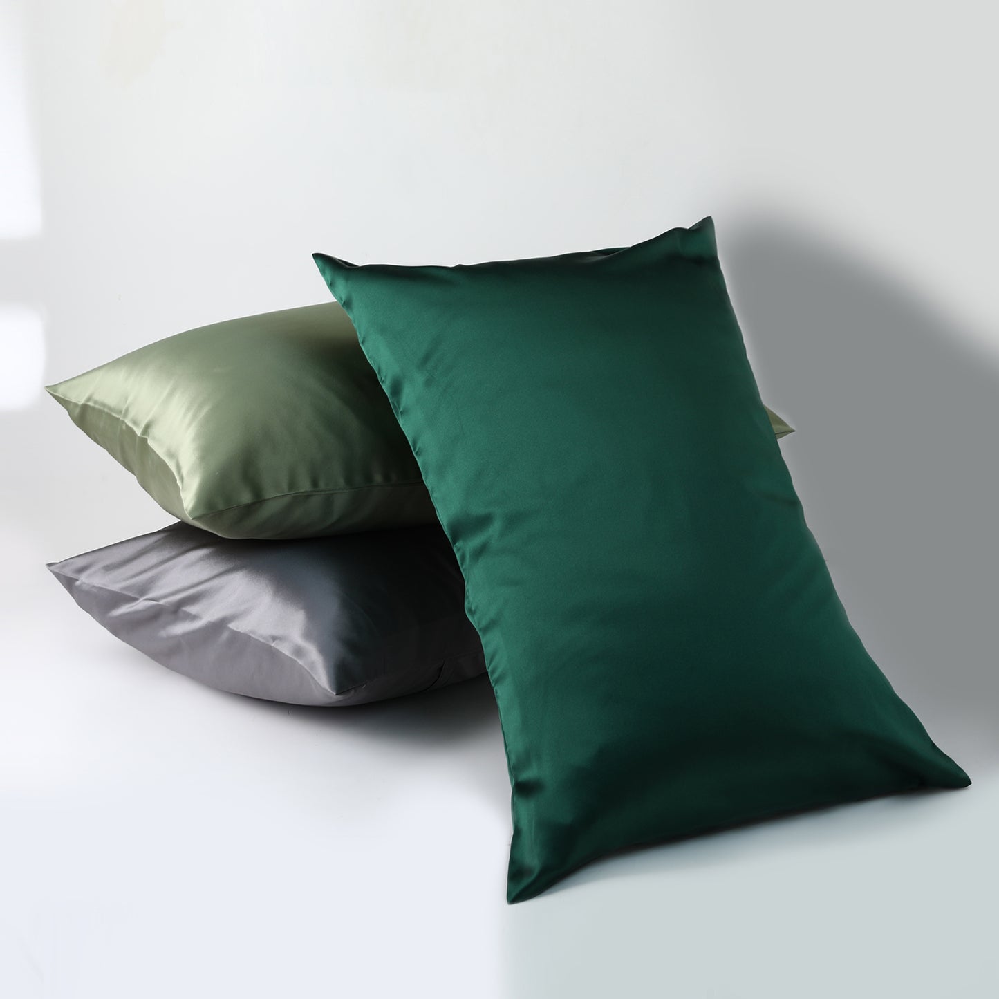 Sage Green Luxury Pure Mulberry Silk Pillowcase | Queen | 32 Momme | Drape Collection