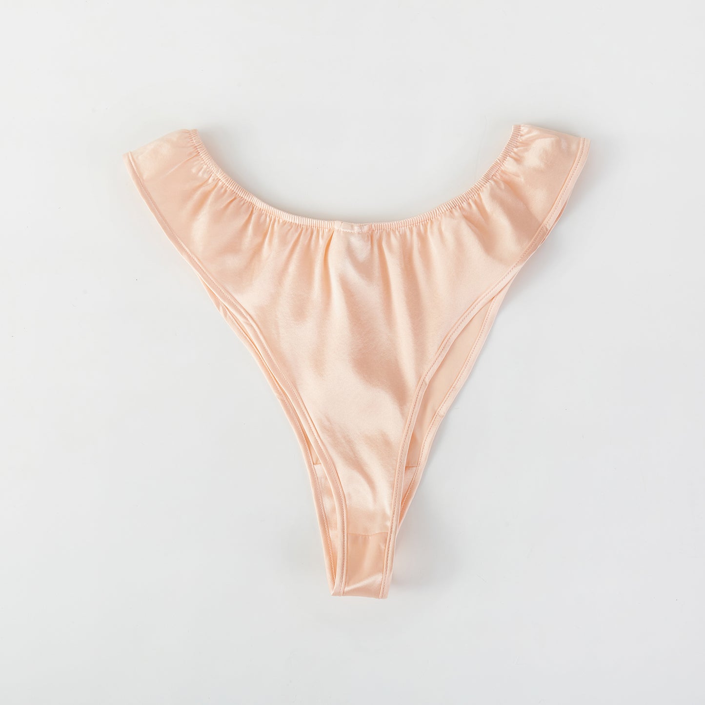 Sample Pure Silk Apricot T-string  Size L | Apricot | Mulberry Silk Pantie