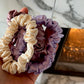 Hyacinth Bouquet | Single or Set of 3 Pure Mulberry Silk Mini Scrunchie | Weekly Special Hair Ties | 0.8 inch