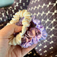 Hyacinth Bouquet | Single or Set of 3 Pure Mulberry Silk Mini Scrunchie | Weekly Special Hair Ties | 0.8 inch