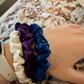 Twilight Zone | Single or Set of 3 Pure Mulberry Silk Mini Scrunchie | Weekly Special Hair Ties | 0.8 inch