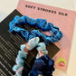 Lakeside Serenity | Single or Set of 3 Pure Mulberry Silk Mini Scrunchie | Weekly Special Hair Ties | 0.8 inch