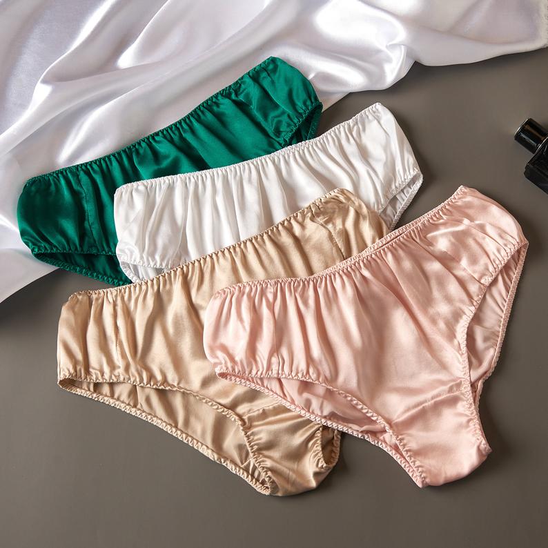 Set of 9 Pure Mulberry Silk French Cut Panties High Waist 22 Momme Float  Collection 