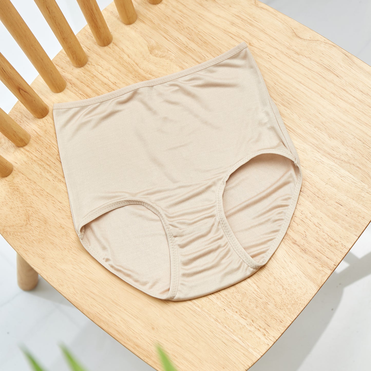 Knitted Silk High Rise French Cut Panties | Bourbon Milk Punch | Shimmer Collection