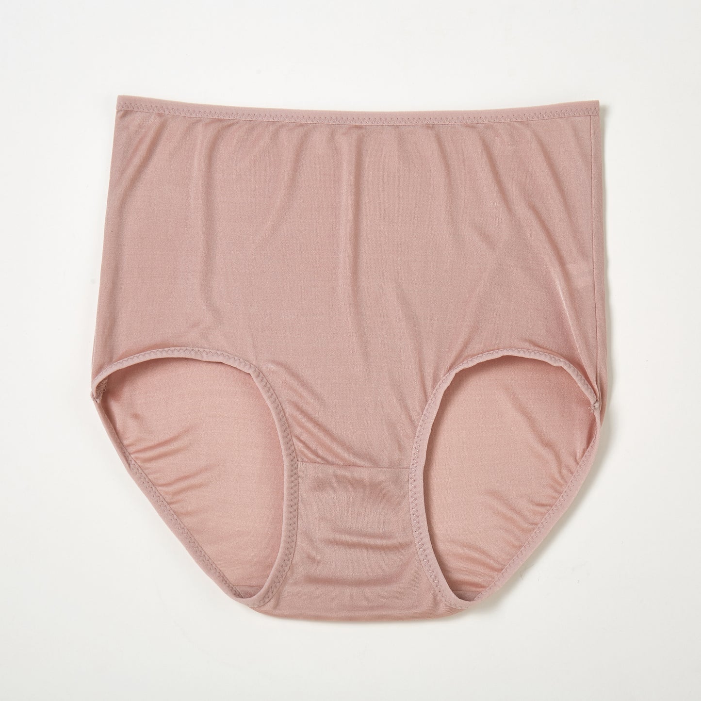 Knitted Silk High Rise French Cut Panties | Sparkling Rose | Shimmer Collection