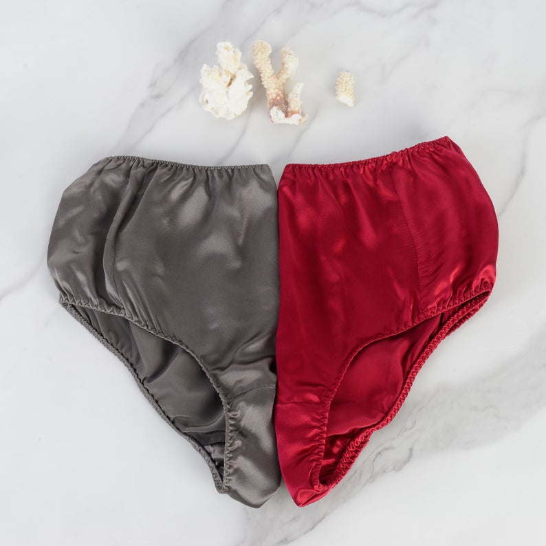 Taupe Pure Mulberry Silk French Cut Panties | High Waist | 22 Momme | Float Collection