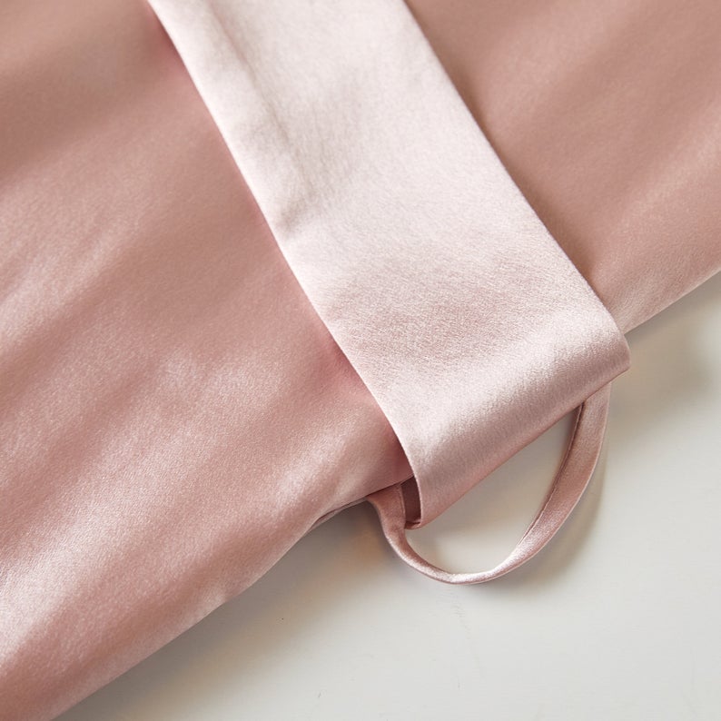 Gift Set | Pure Silk Baby Pink Kimono Robe & Slip Dress | 22 Momme | Float Collection