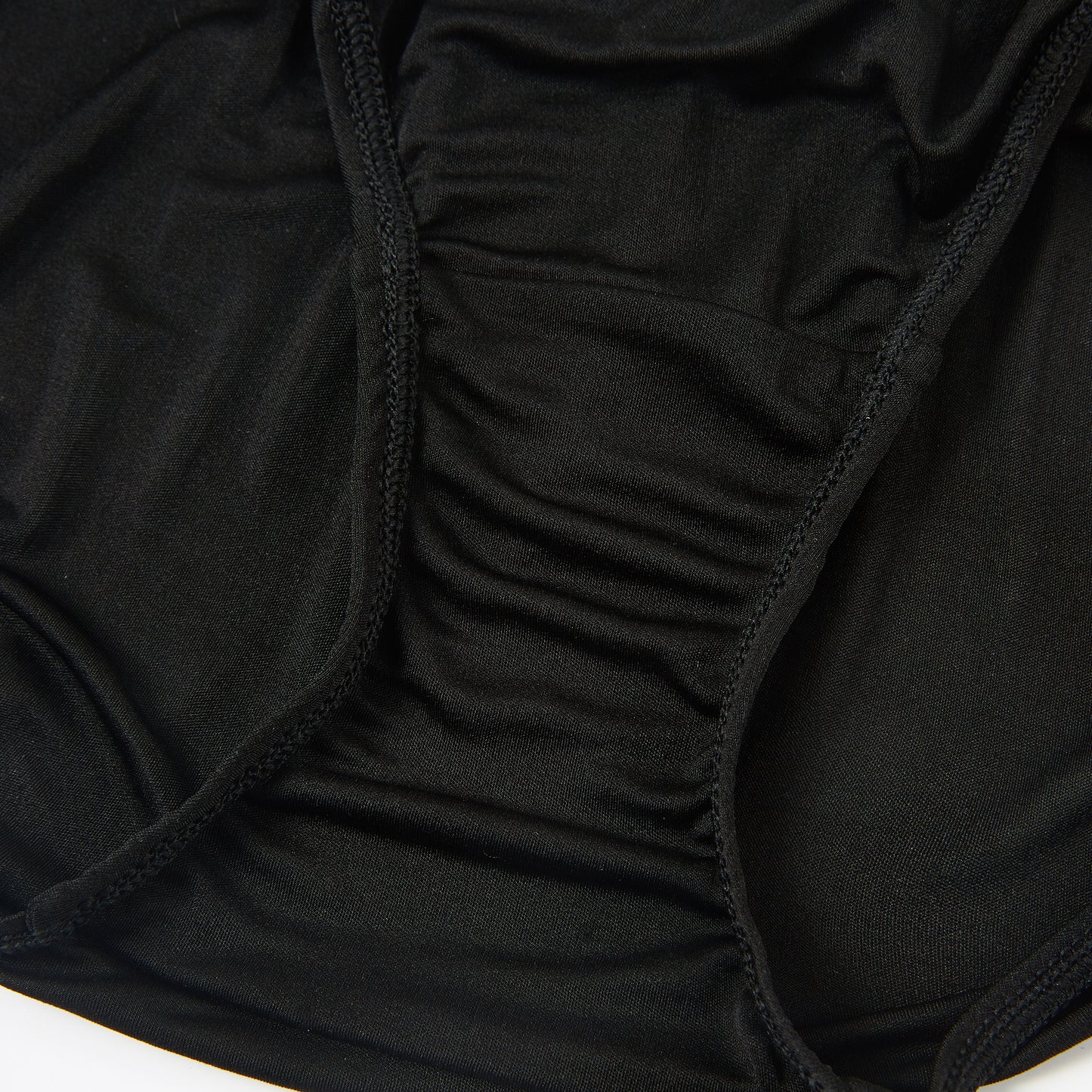 Knitted Silk Mid Rise French Cut Panties | Black Vodka | Shimmer Collection