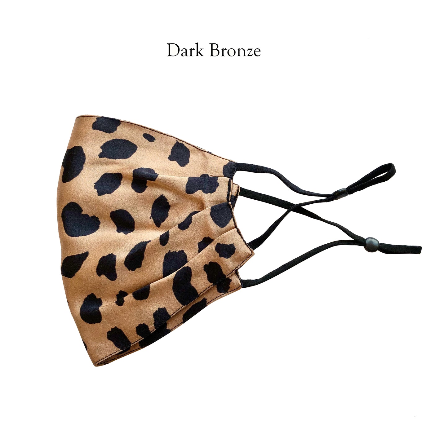 Cheetah Print Double Layer 100% Silk Charmeuse Face Mask