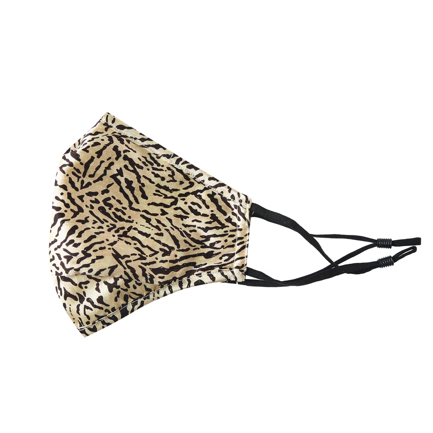 Safari Swagger: Triple Layer 100% Mulberry Silk Zebra Print Face Mask | Insert Pocket, PM 2.5 Filter & Nose Wire