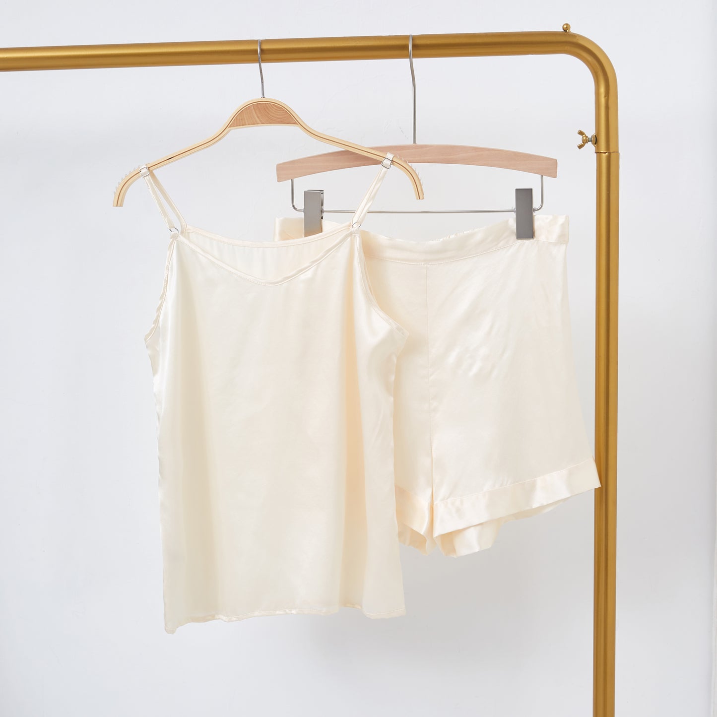 Cream Pure Mulberry Silk Camisole with Adjustable Straps | Relaxed Fit | 19 Momme | Soar Collection